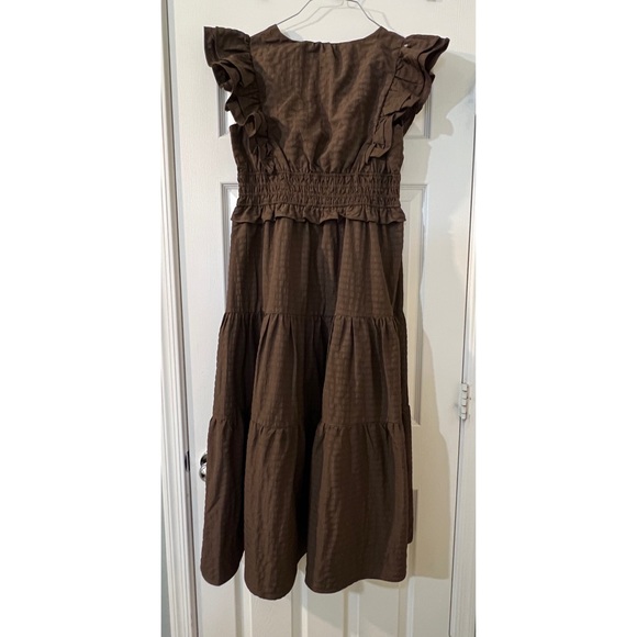 MOON RIVER Ruffle Midi Dress Large - Picture 7 of 12